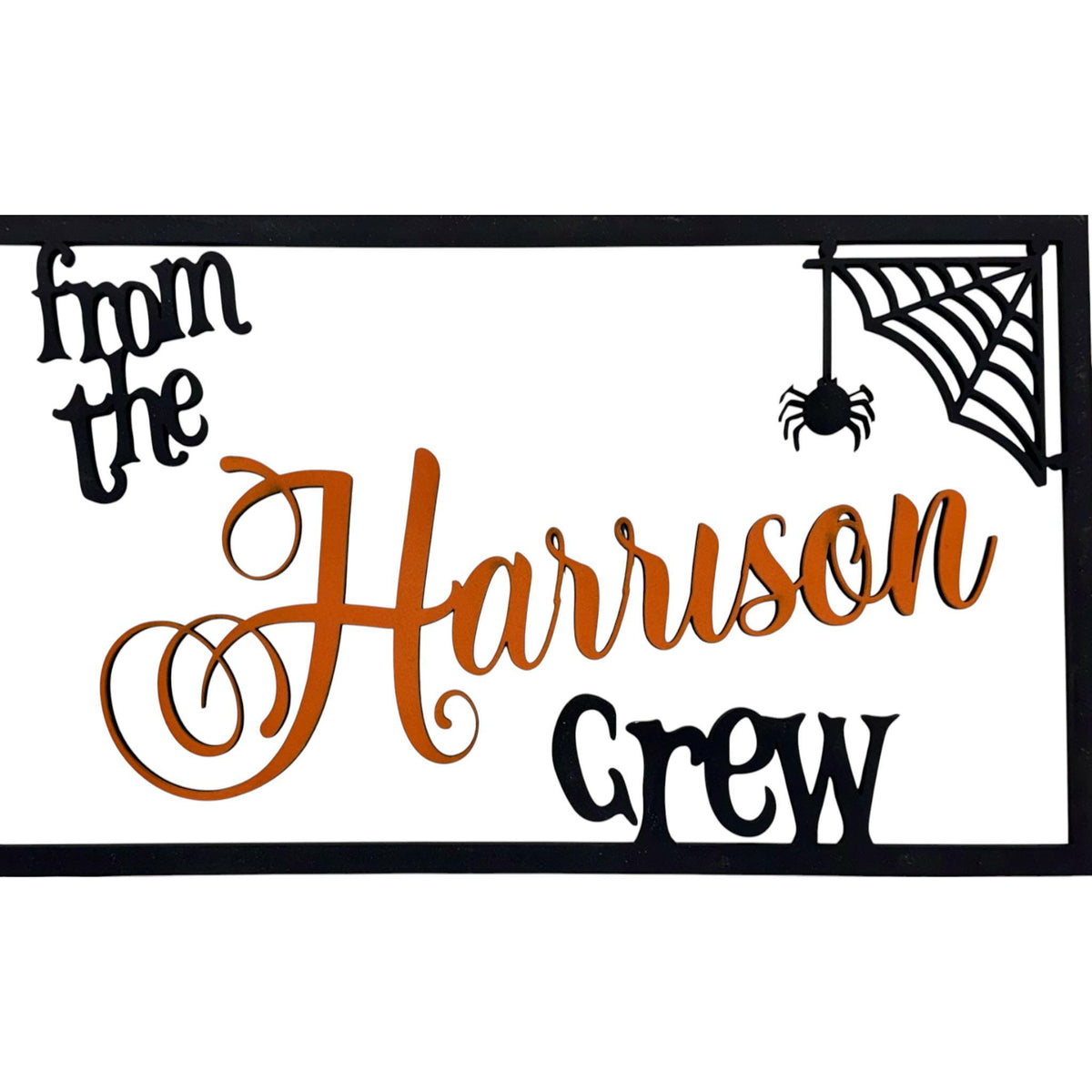 Personalized Halloween BOO Crew Door Sign