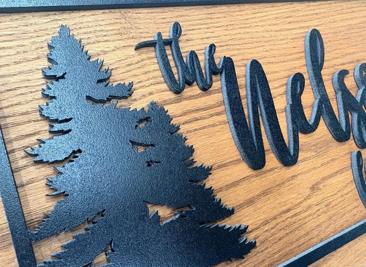 Custom Up North Themed Family Name Sign