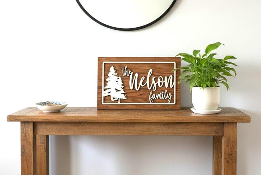Custom Up North Themed Family Name Sign