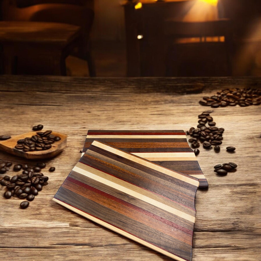 Custom USA State Outline Solid Hardwood Cutting Board