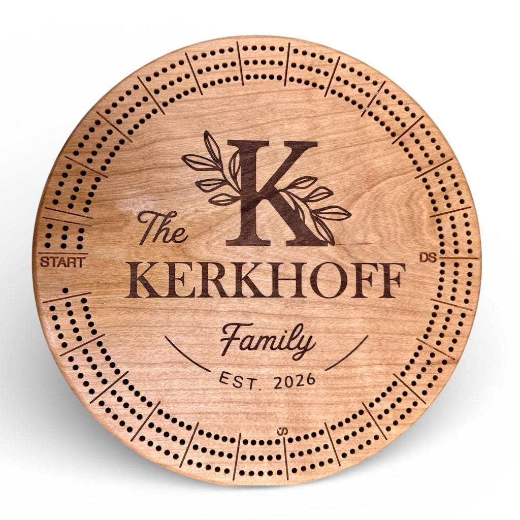 Personalized Cribbage Board/Custom Family Name Designs