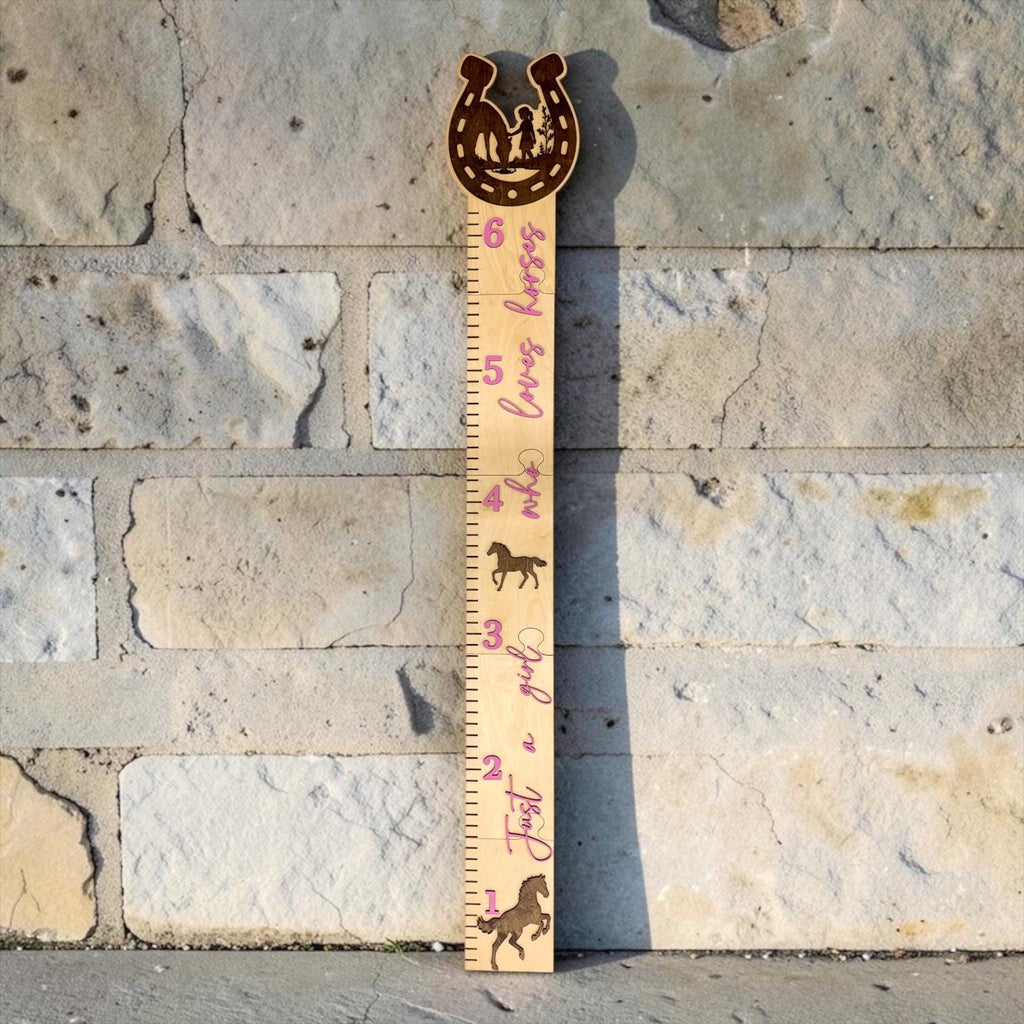 Girl 'Horse-Lover' Nursery Growth Chart