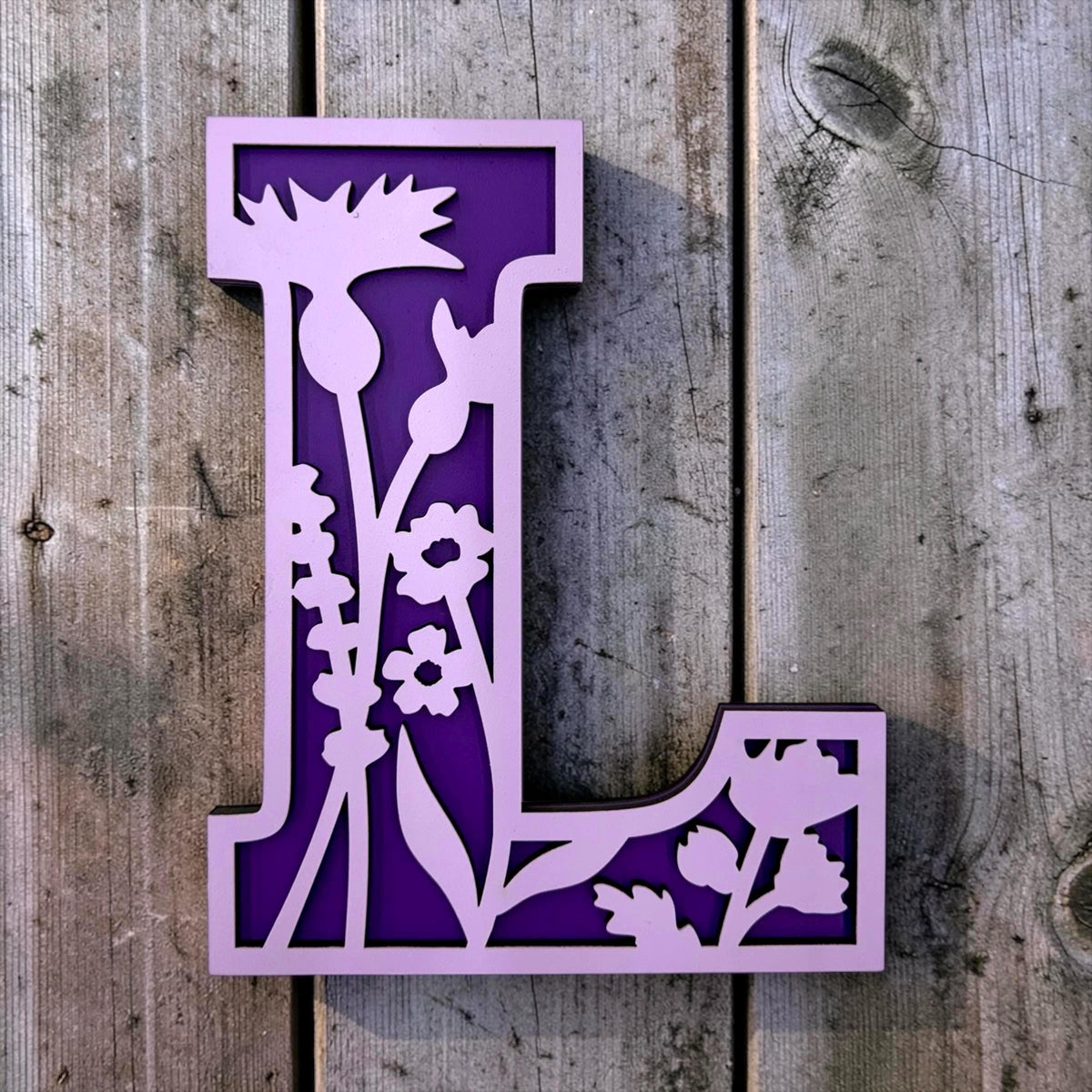 Custom Layered Wildflower Letters