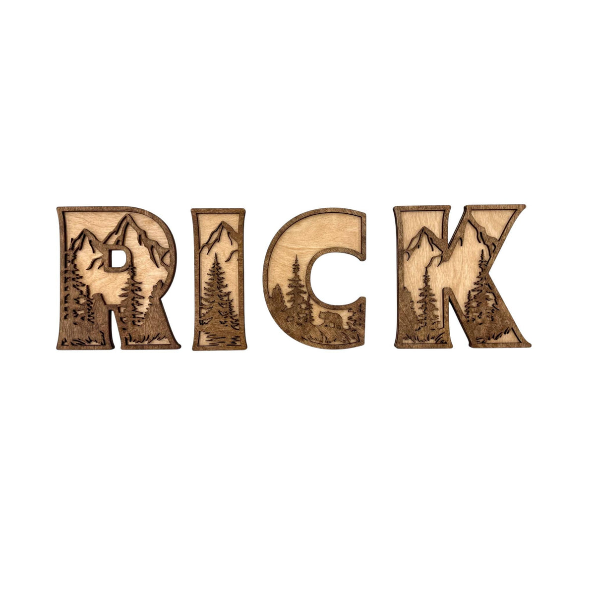 Multilayered Woodland Themed Letters