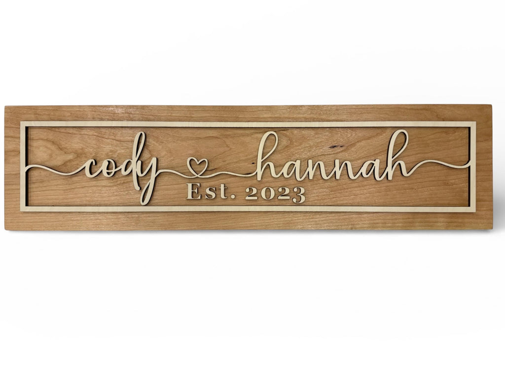 Custom Personalized Love Couples Name Sign