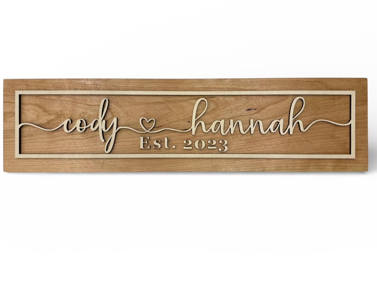 Custom Personalized Love Couples Name Sign