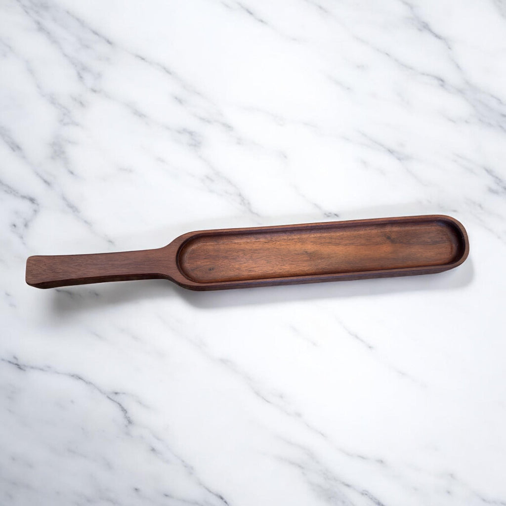 Handcrafted Walnut Serving Tray with Handle: Charcuterie Board