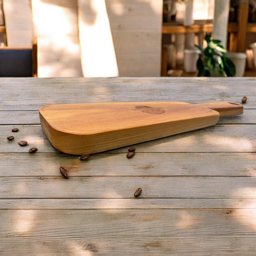 Handcrafted Cherry Wood Serving Tray/Charcuterie Board with Handle
