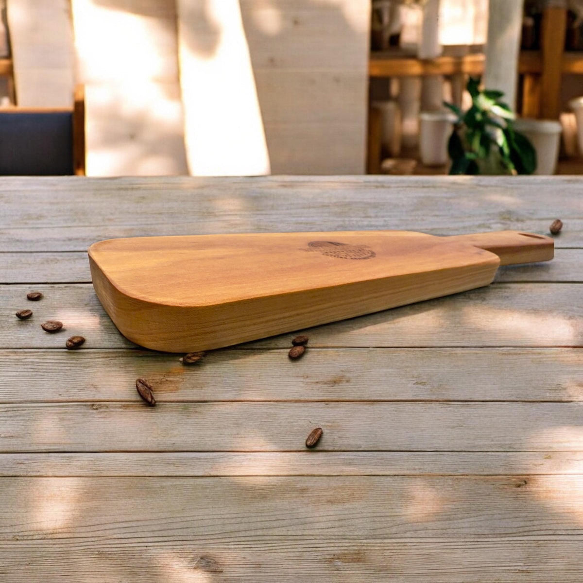 Handcrafted Cherry Wood Serving Tray/Charcuterie Board with Handle