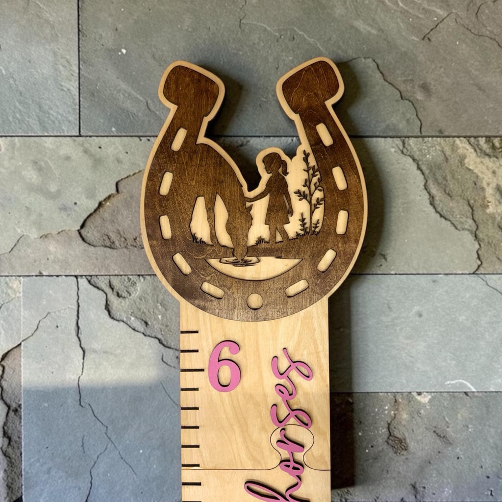 Girl 'Horse-Lover' Nursery Growth Chart
