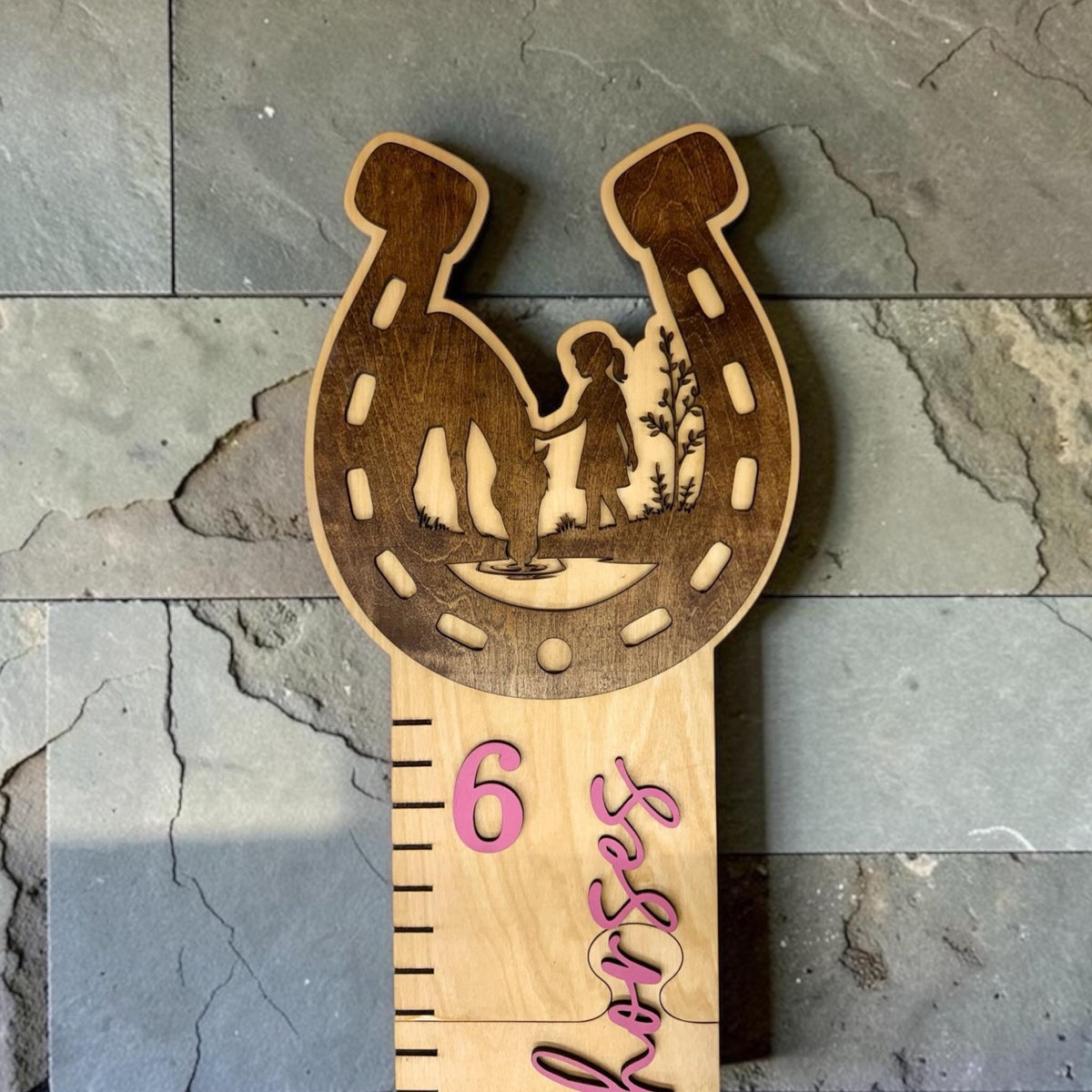 Girl 'Horse-Lover' Nursery Growth Chart