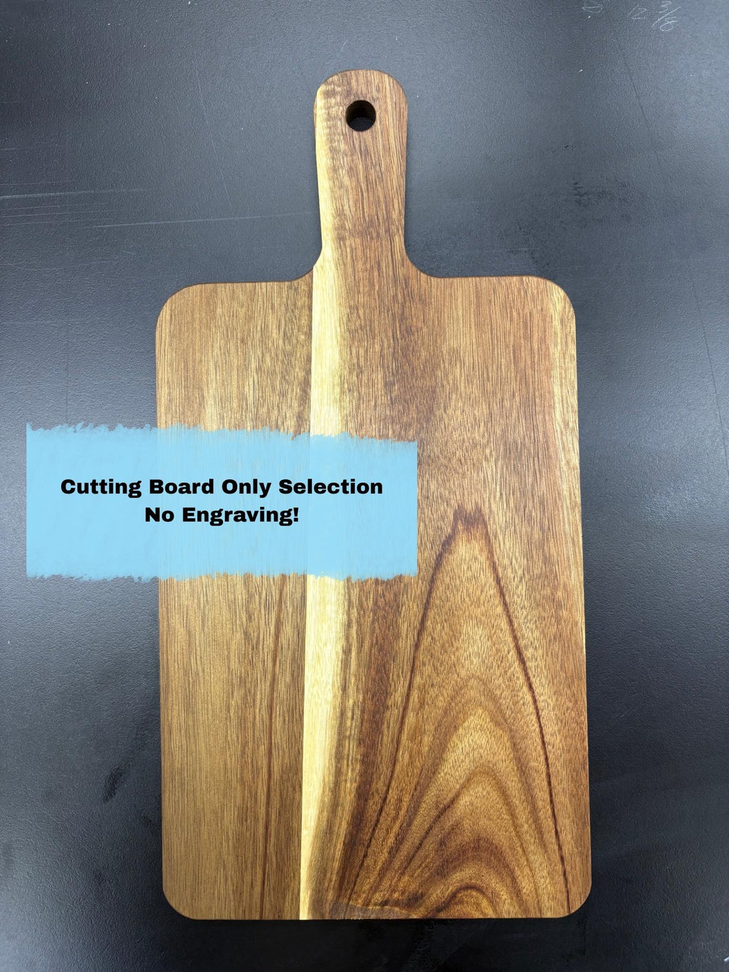 Heart Love Message Engraved Acacia Wood Cutting Board and Engraved Bamboo Spoon Bundle