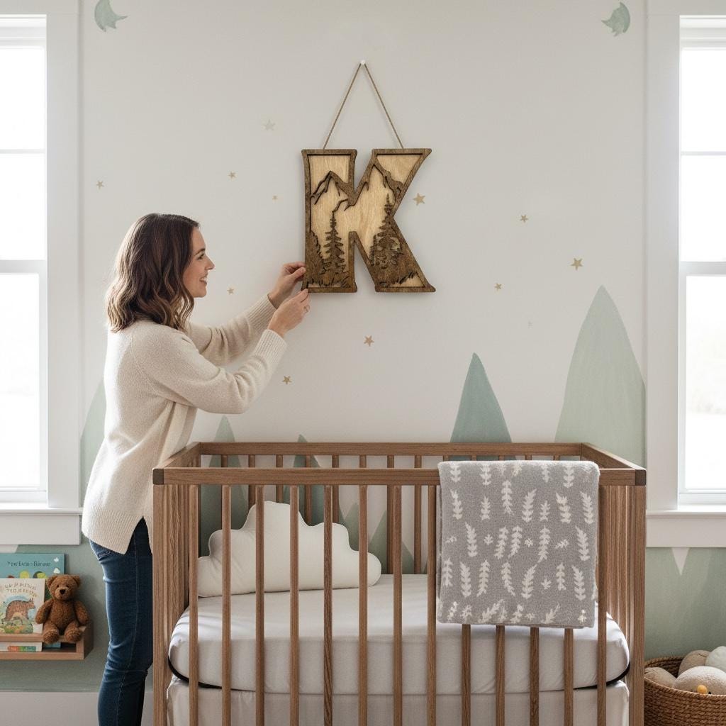 Multilayered Woodland Themed Letters
