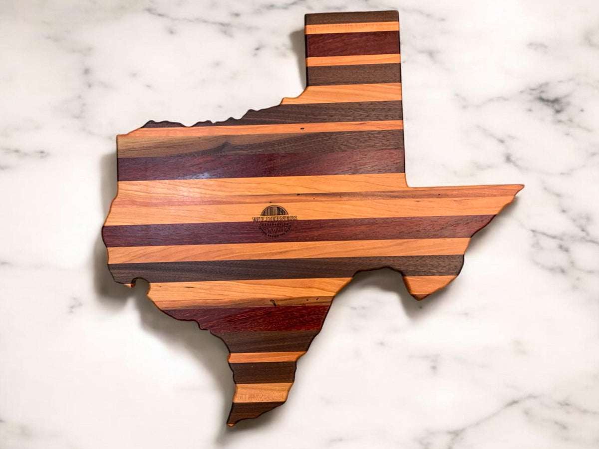 Custom USA State Outline Solid Hardwood Cutting Board
