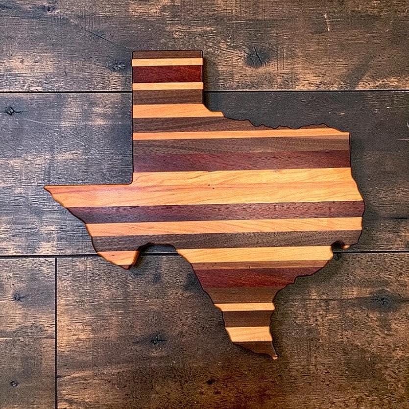 Custom USA State Outline Solid Hardwood Cutting Board