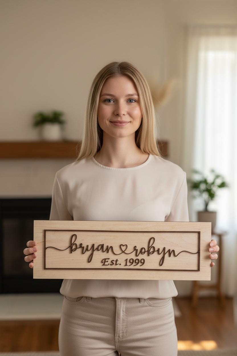 Custom 3D Couples Name Sign