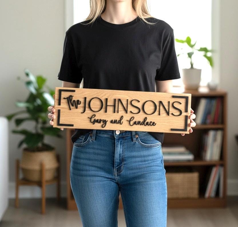 Custom Family Name Sign / Multi-Layered 3D Sign