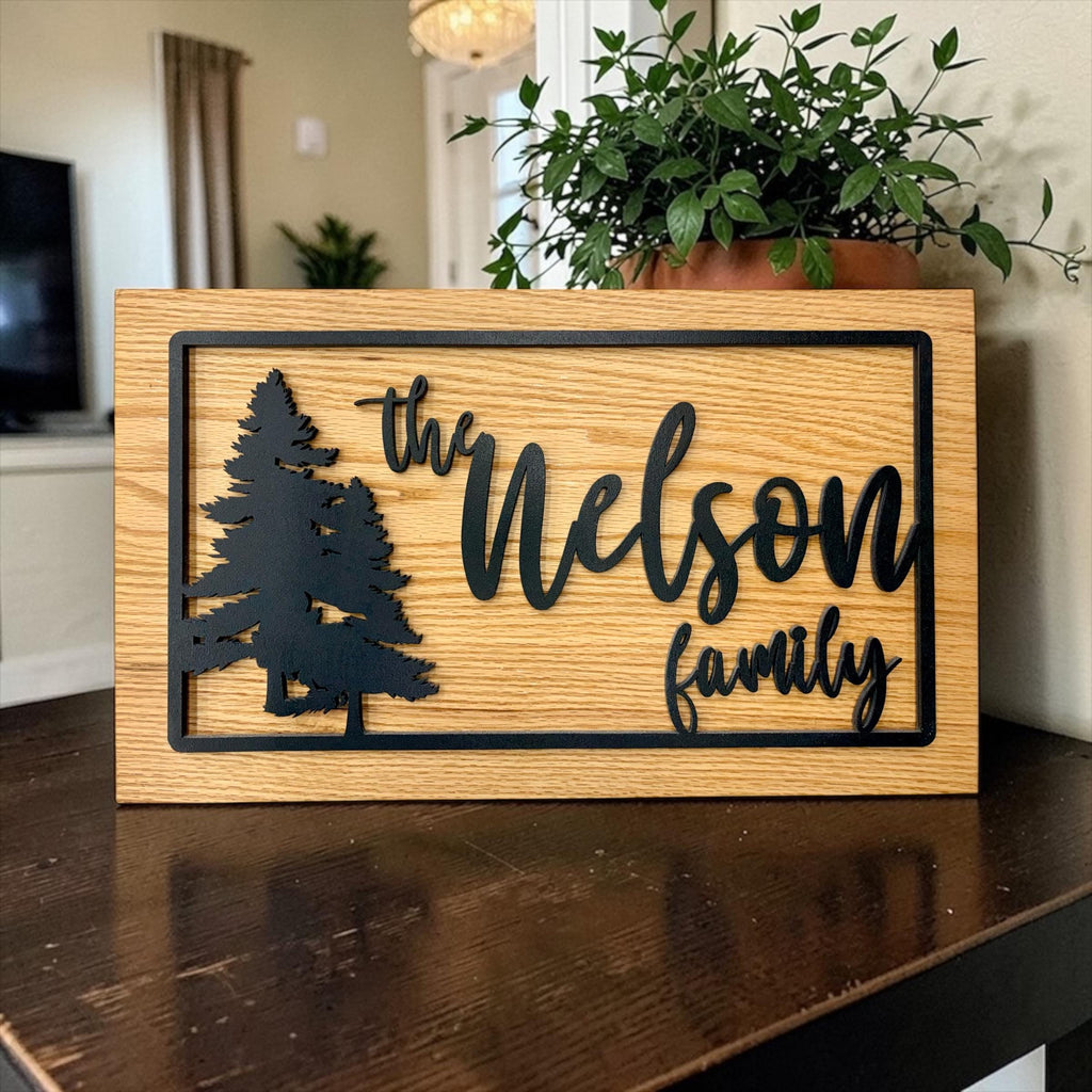 Custom Up North Themed Family Name Sign