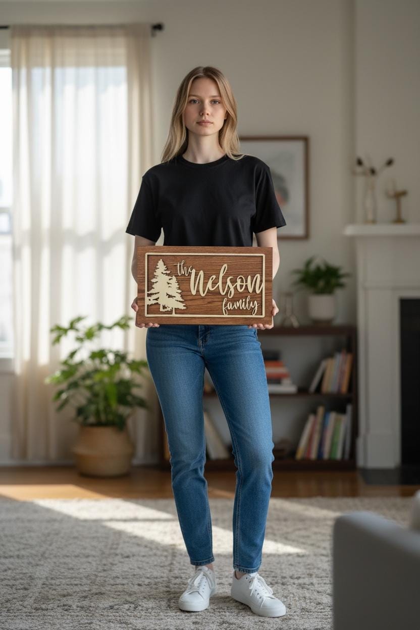Custom Up North Themed Family Name Sign