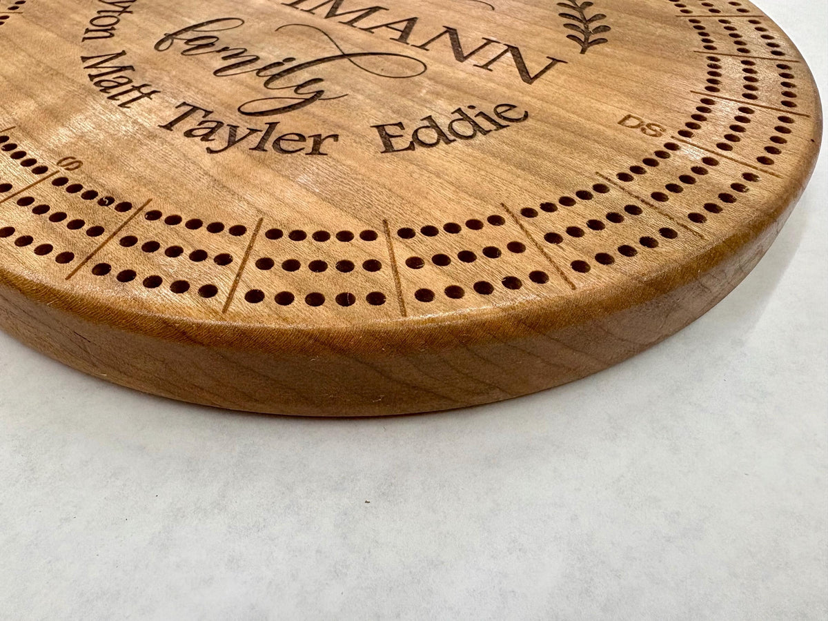 Personalized Cribbage Board/Custom Family Name Designs