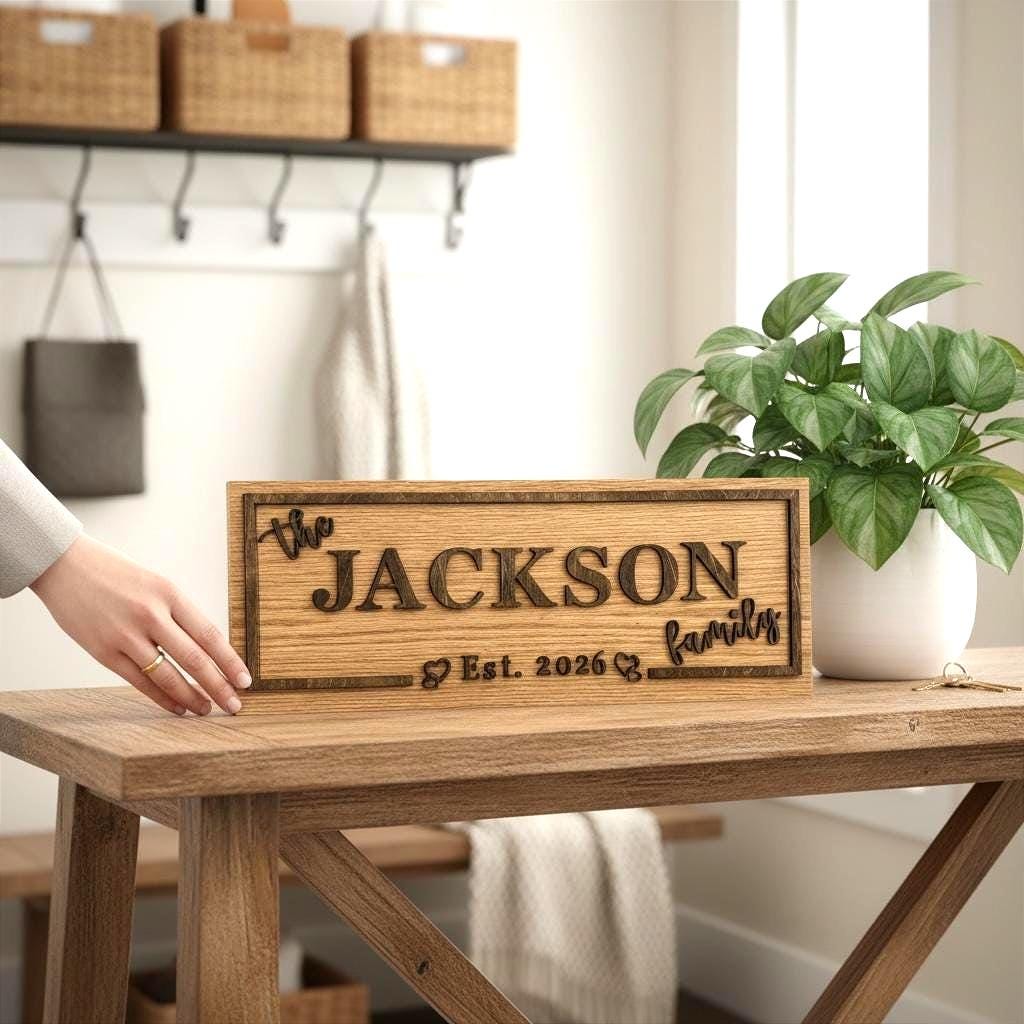 Custom Personalized Family Name Sign