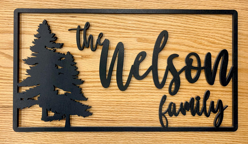 Custom Up North Themed Family Name Sign