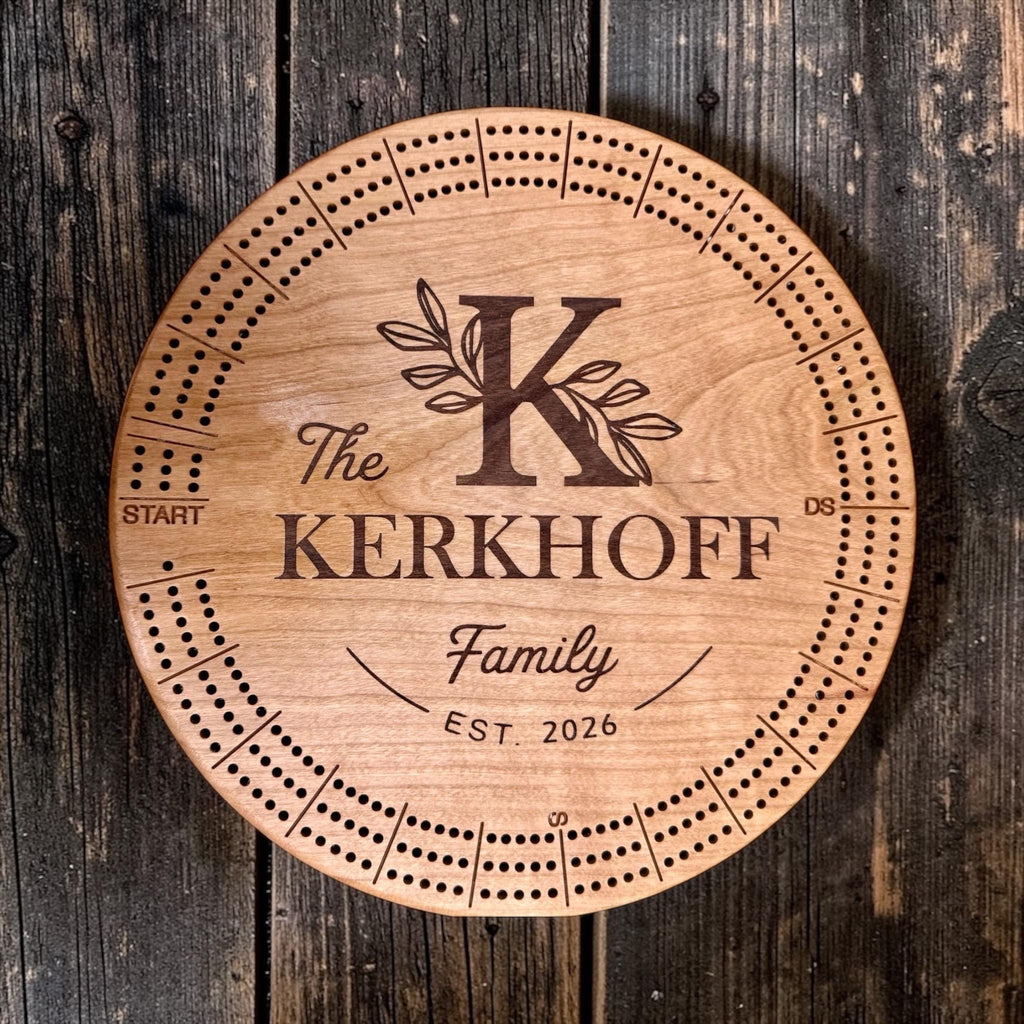 Personalized Cribbage Board/Custom Family Name Designs