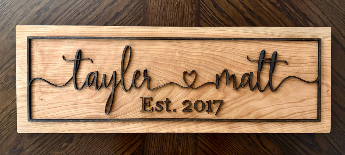 Custom Personalized Love Couples Name Sign