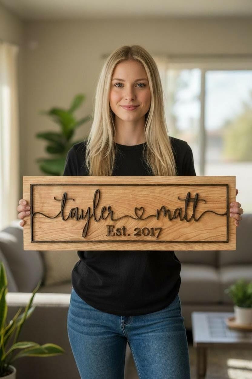 Custom Personalized Love Couples Name Sign