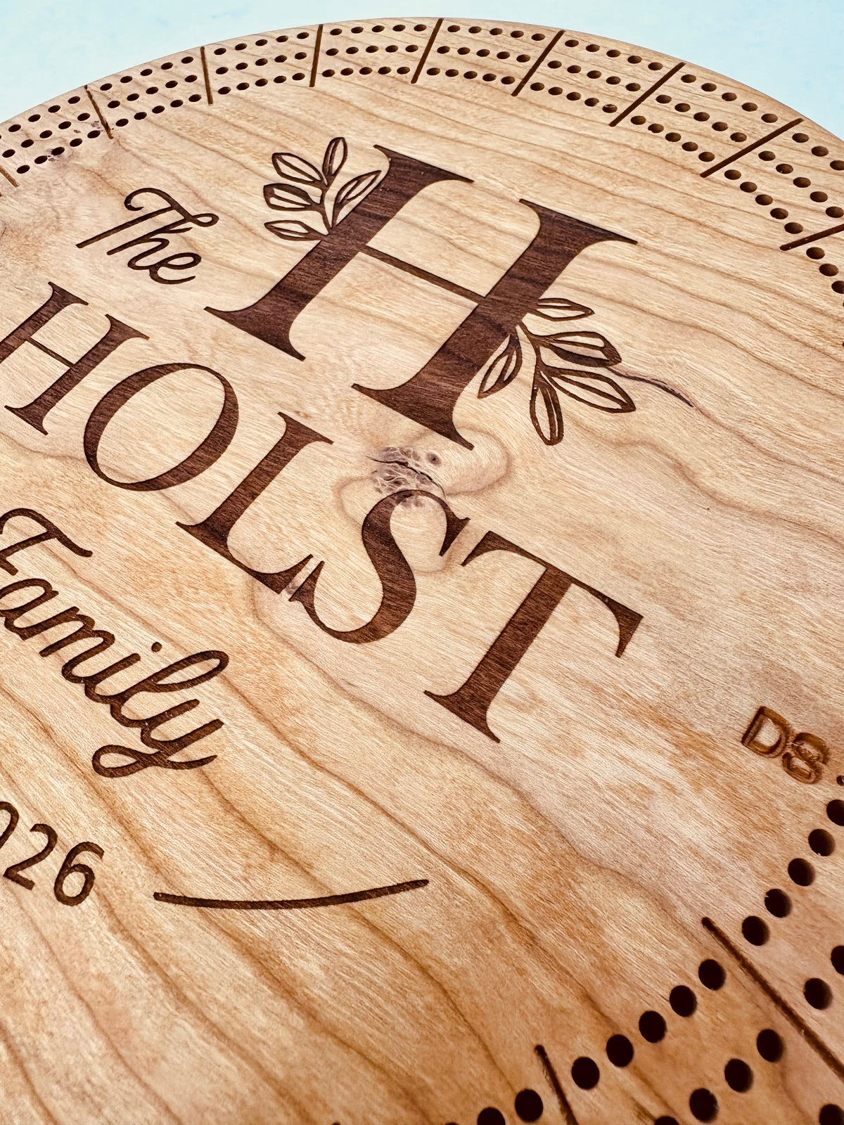 Personalized Cribbage Game Board With Peg Storage