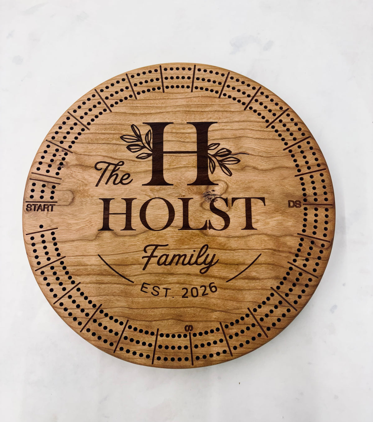 Personalized Cribbage Game Board With Peg Storage