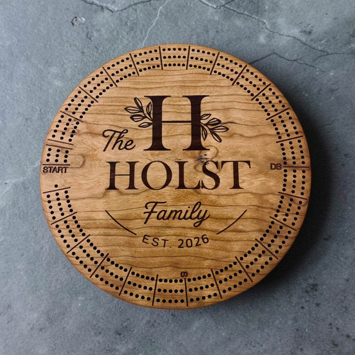 Personalized Cribbage Game Board With Peg Storage