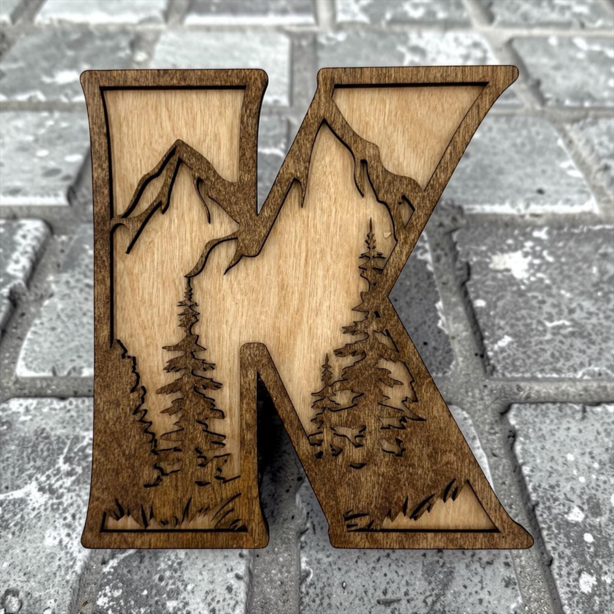Multilayered Woodland Themed Letters