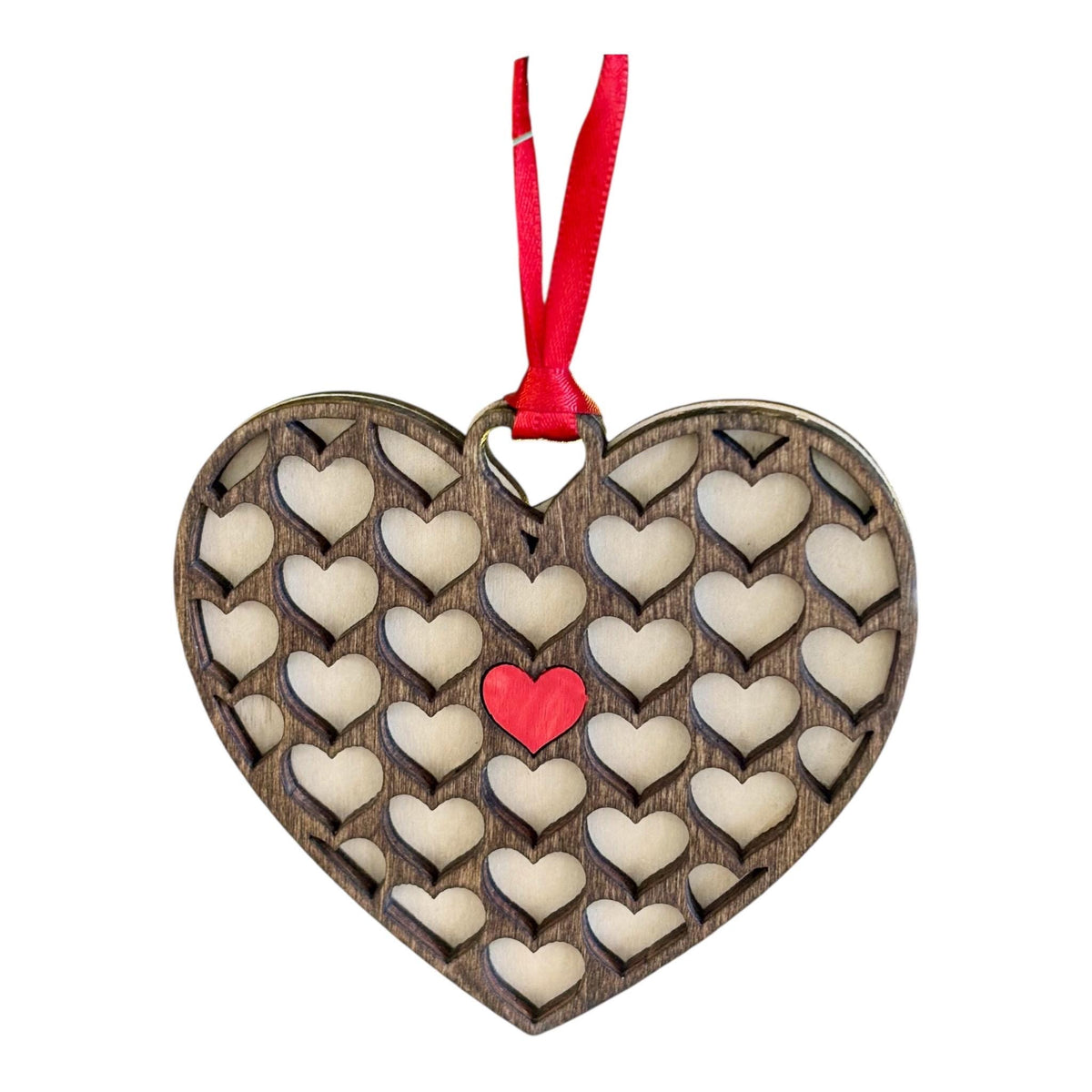 Handmade Wood Heart Ornament