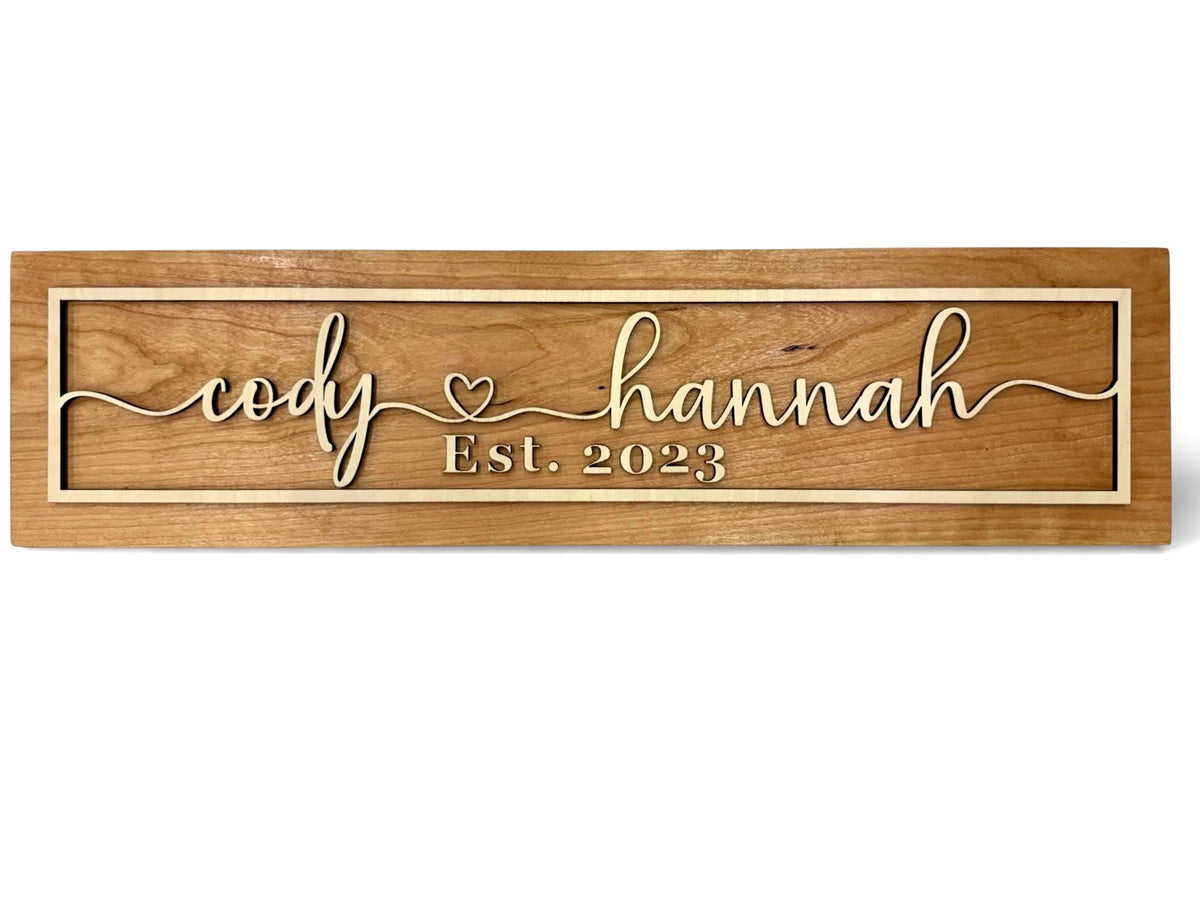 Custom 3D Couples Name Sign
