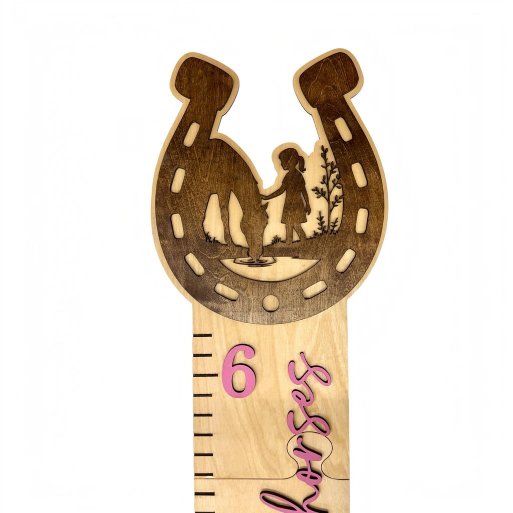 Girl 'Horse-Lover' Nursery Growth Chart