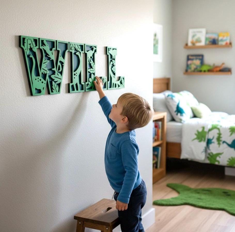 Wooden Dinosaur Alphabet Letters