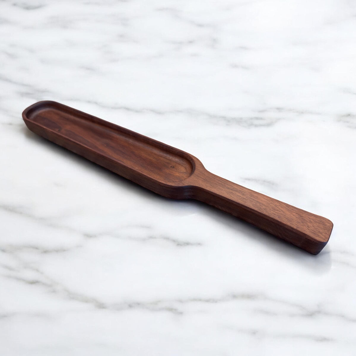 Handcrafted Walnut Serving Tray: Rectangular Charcuterie Board Snack Tray