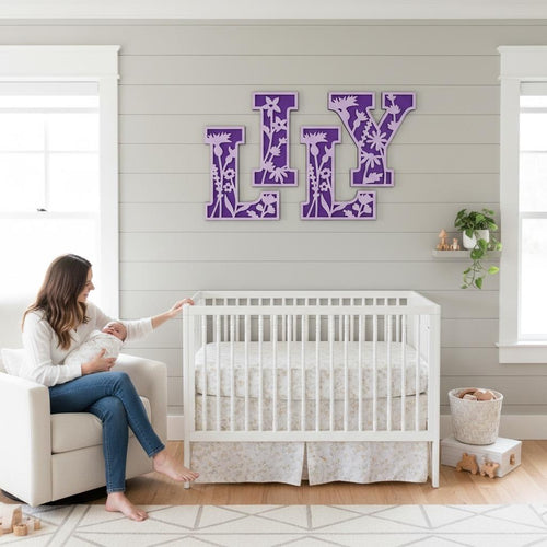 Custom Layered Wildflower Letters
