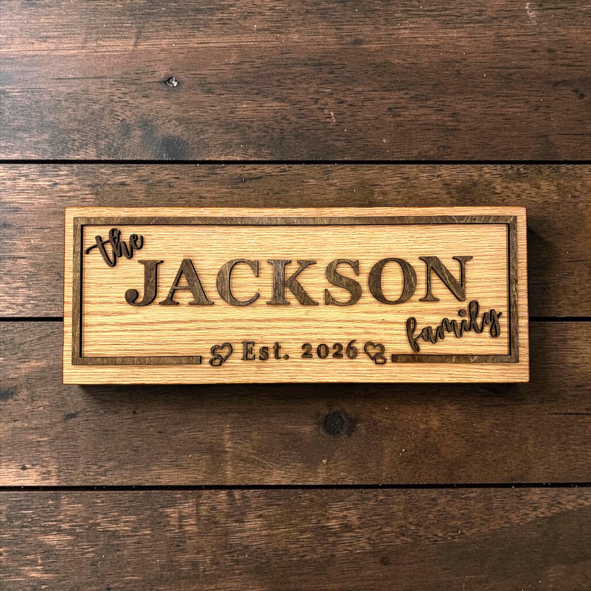 Custom Personalized Family Name Sign