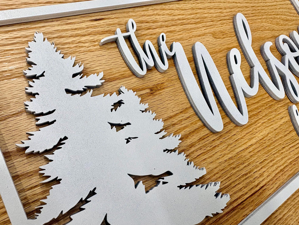 Custom Up North Themed Family Name Sign