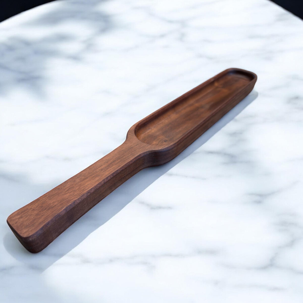 Handcrafted Walnut Serving Tray: Rectangular Charcuterie Board Snack Tray