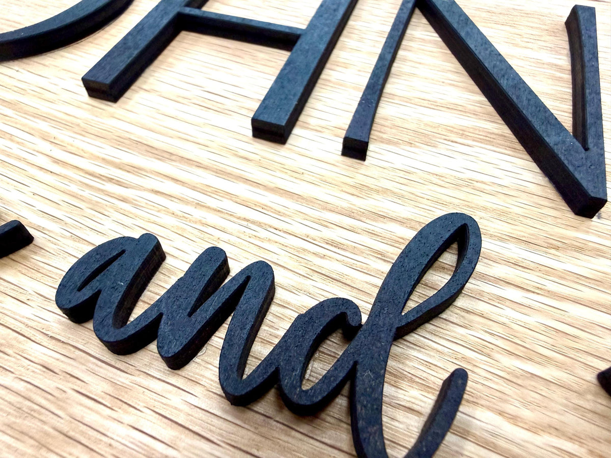 Custom Family Name Sign / Multi-Layered 3D Sign