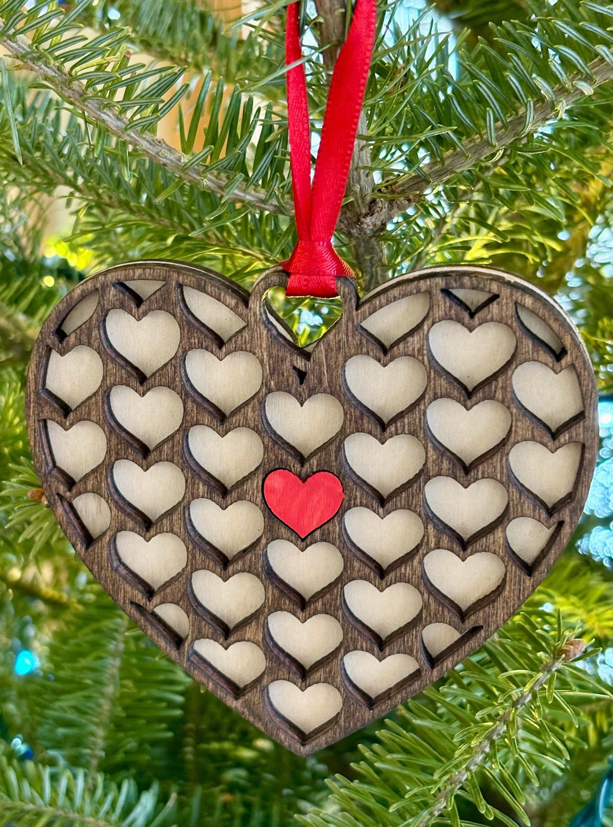 Handmade Wood Heart Ornament