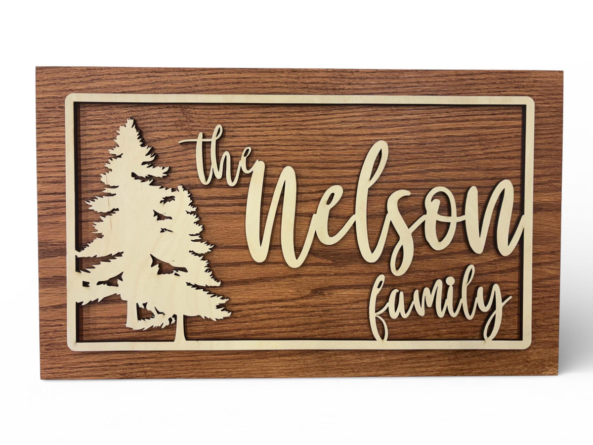 Custom Up North Themed Family Name Sign