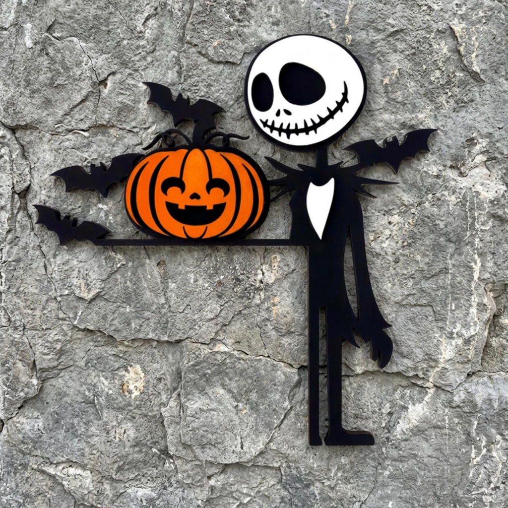 Halloween Skeleton Corner Door Trim Sign; Scary Fall Door or Window Hanger Decor; 4 Designs