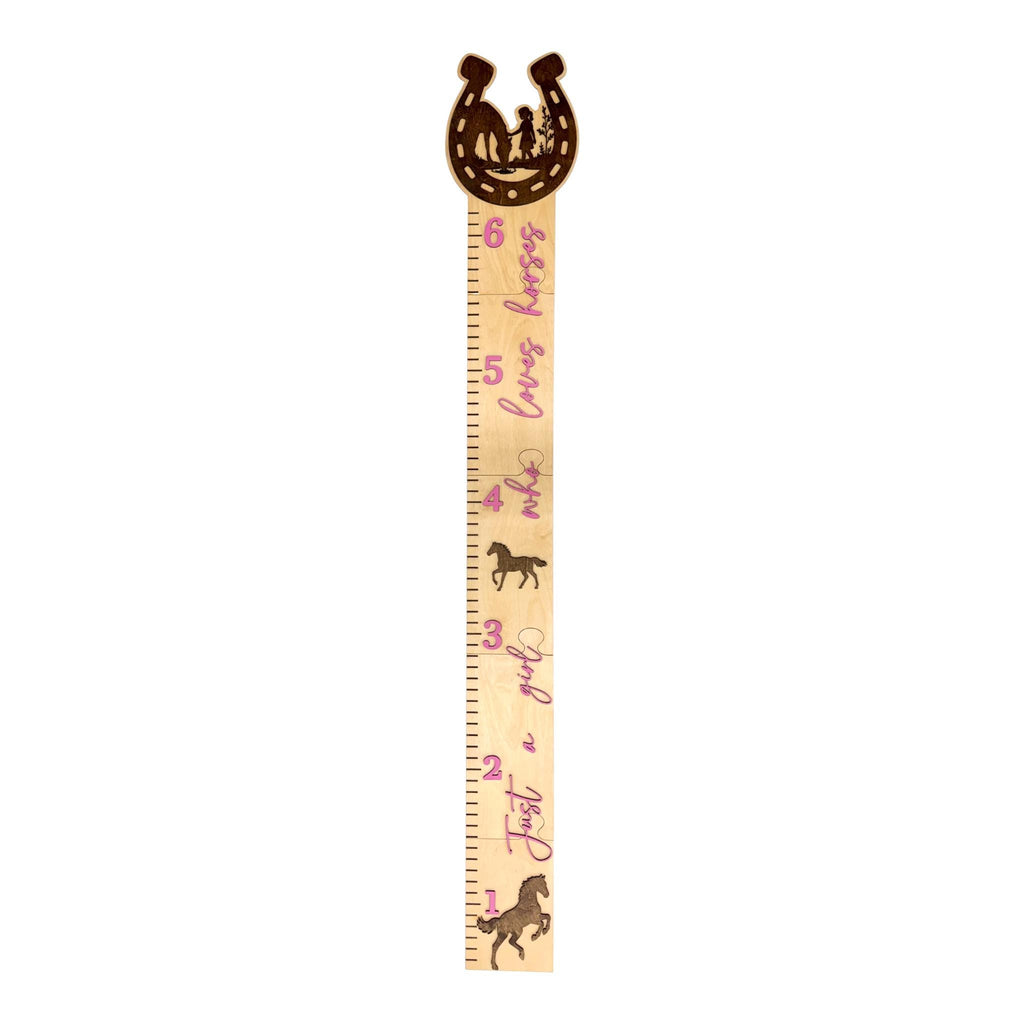 Girl 'Horse-Lover' Nursery Growth Chart
