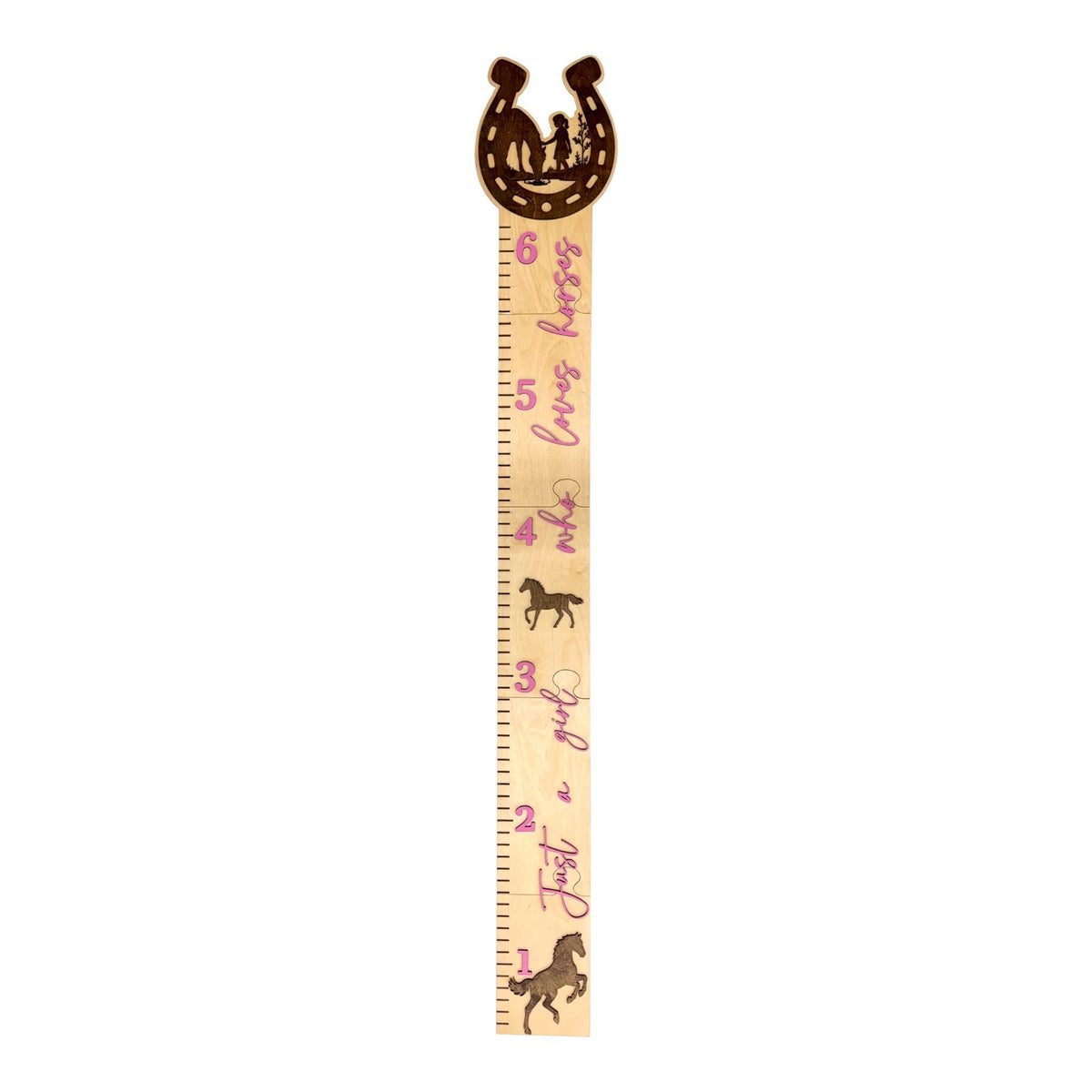Girl 'Horse-Lover' Nursery Growth Chart