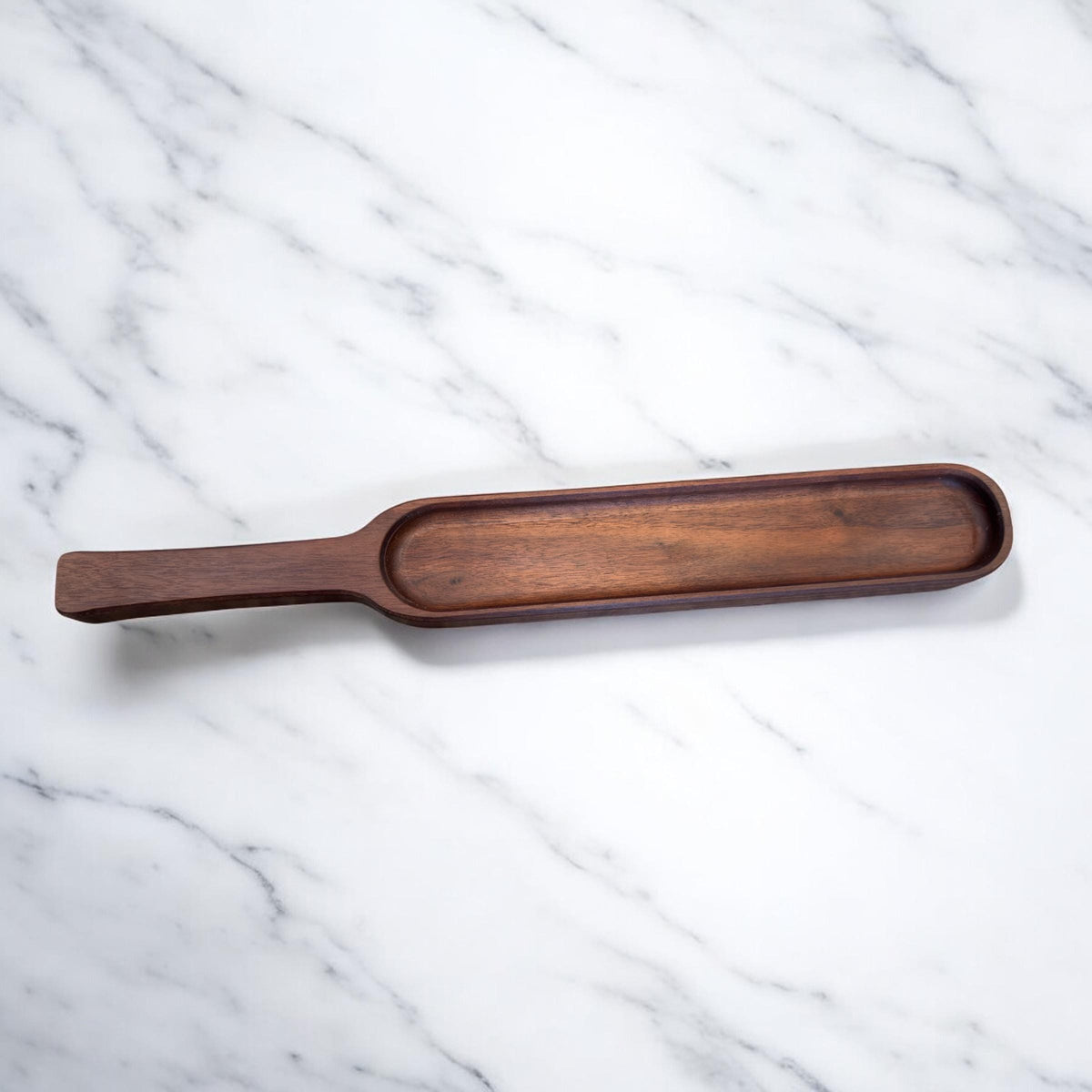 Handcrafted Walnut Serving Tray: Rectangular Charcuterie Board Snack Tray