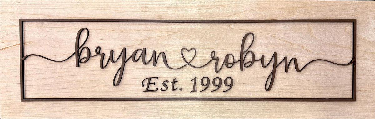 Custom Personalized Love Couples Name Sign